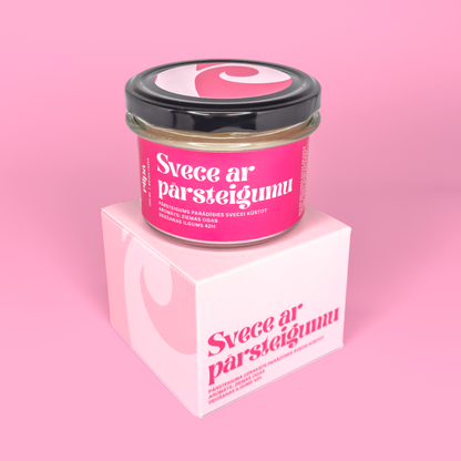 SVECE AR PĀRSTEIGUMU (PERSONALIZĒTA!)